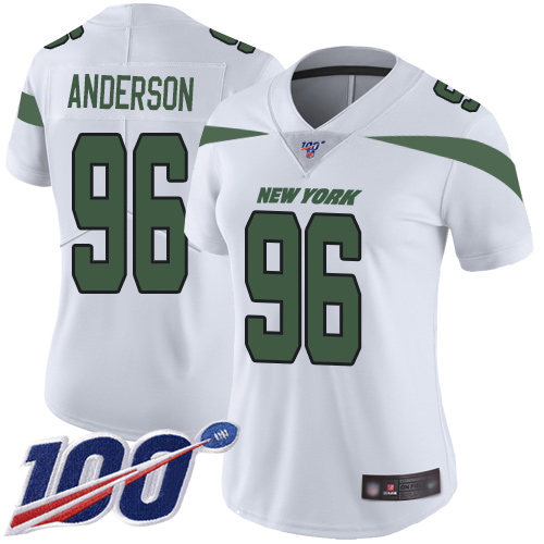 New York Jets Limited White Women Henry Anderson Road Jersey NFL Football 96 100th Season Vapor Untouchable